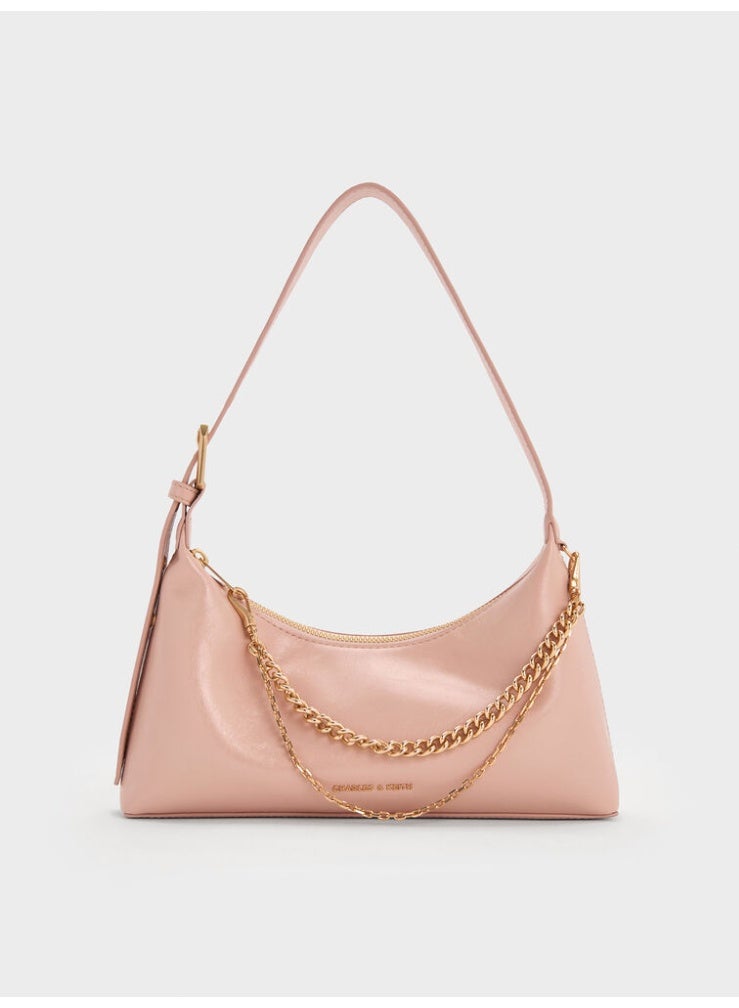Charles & Keith Atwood Chain Crinkle Hobo Bag - Image 1