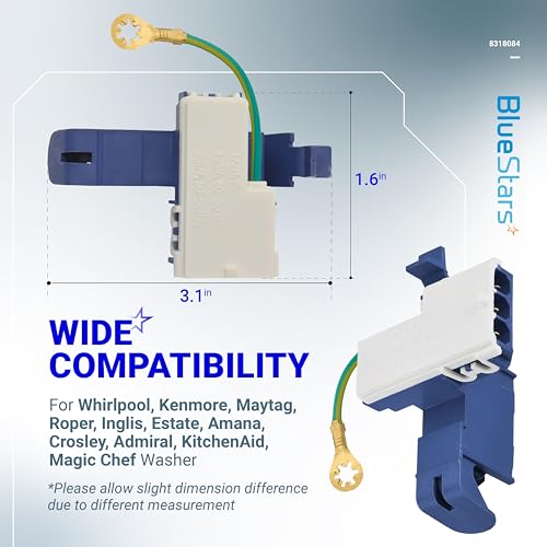 BlueStars 8318084 AP3180933 PS886960 Washer Door Lid Switch Kit - Fit for Whirlpool Roper Estate, Kenmore Washers - Replaces TJ90ES8084 WP8318084 AP6012742 ES8084 PS11745957 WP8318084VP pn8318084 - Image 2