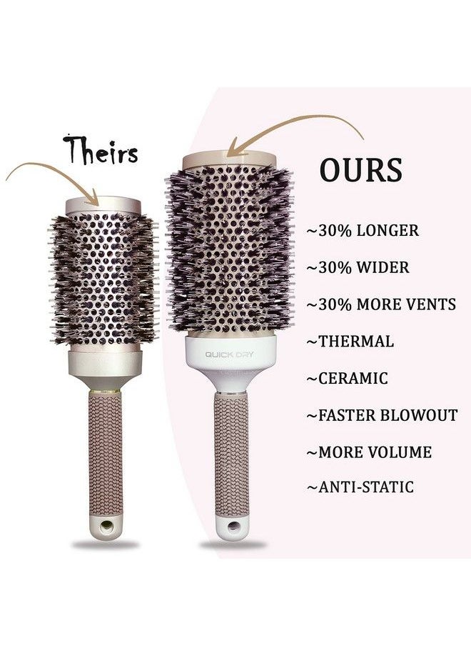 Mr Big Curling Iron - فرشاة شعر دائرية طويلة وواسعة من Mr Big لتجفيف الشعر، أسطوانة فريدة بعرض 3.75 بوصة وطول 6 بوصات، أسطوانة حرارية سيراميكية مضادة للكهرباء الساكنة لإزالة التجعد. أضف كثافة للشعر، فرشاة تجفيف سريعة - Image 1