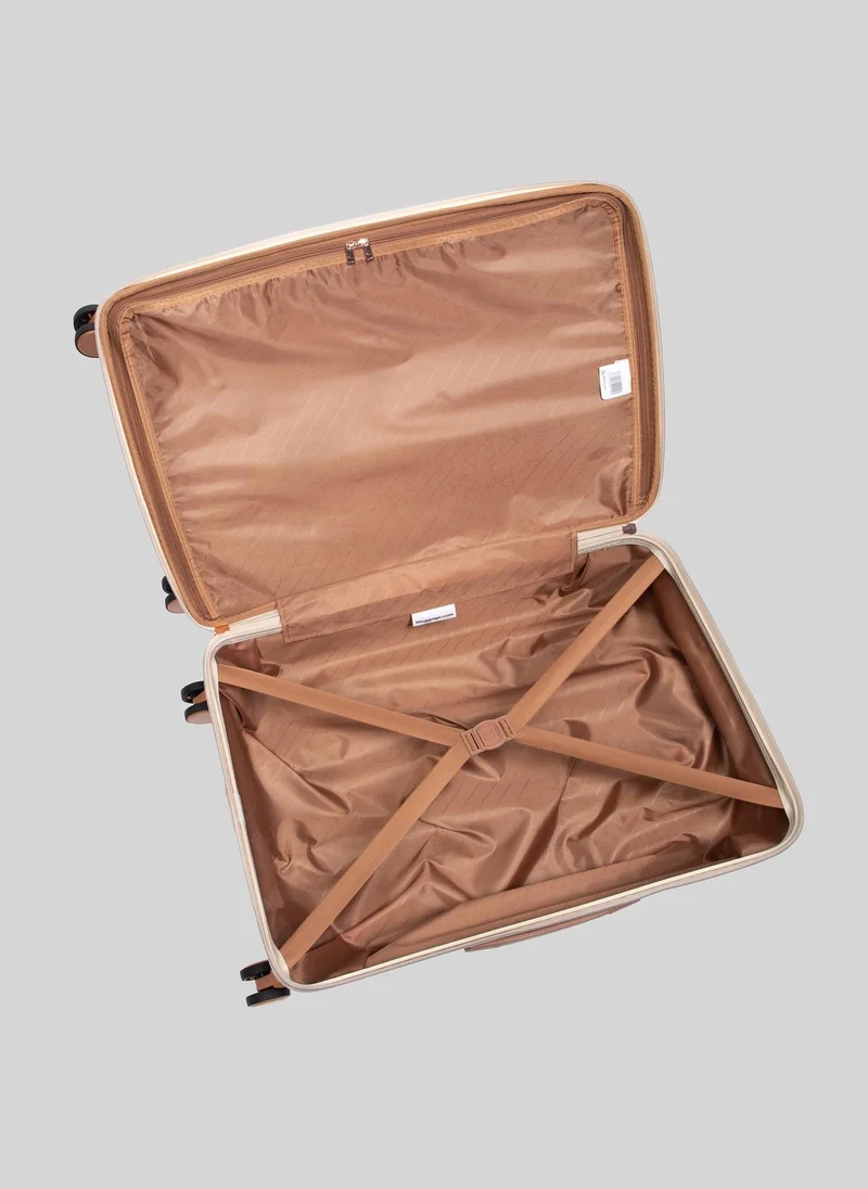 Matalan IT Luggage Cream Fascinate Hardshell Suitcase