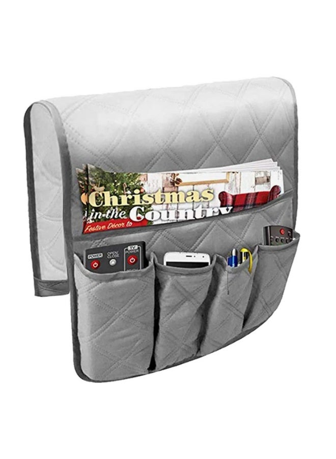 1pcs Sofa Armrest Organizer With 5 Pockets And Cup Holder Tray Couch Armchair Hanging Storage Bag For TV Remote Control Cellphone - Image 1