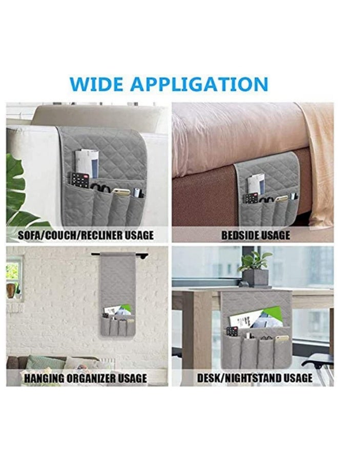 1pcs Sofa Armrest Organizer With 5 Pockets And Cup Holder Tray Couch Armchair Hanging Storage Bag For TV Remote Control Cellphone - Image 4