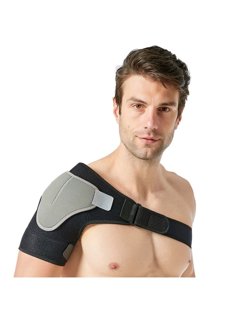 DUNISO Shoulder Brace Shoulder Support and Compression Sleeve for Torn Rotator Cuff Dislocated Shoulder Pain Relief Adjustable Fits Shoulder Brace Immobilizer Strap with Ice Pack Pocket - Image 2