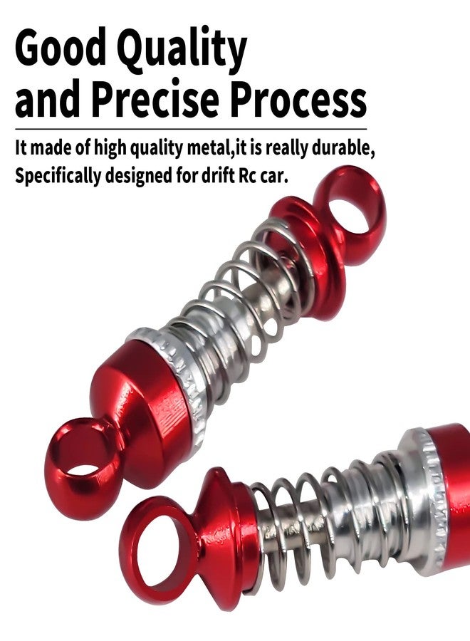 Abendor 4PCs Aluminum Adjustable Soft and Hard Shock Absorber RC Car Upgrade Modified Parts for WLtoys 1/28 RC Car K969 K989 K999 P929 4WD Short Course Drift Car (Red) - Image 4