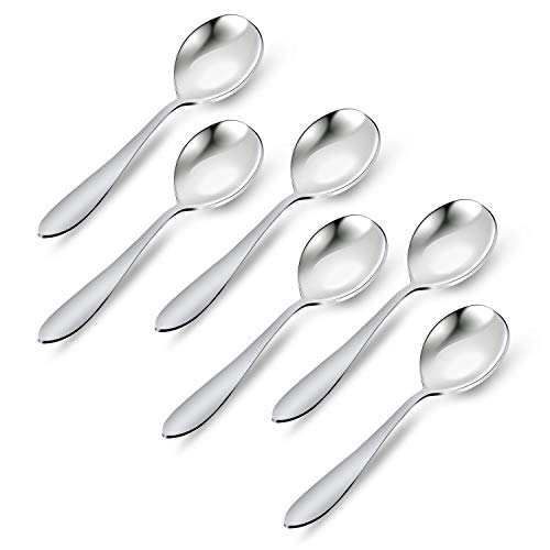 Kishco Stainless Steel Classic Plain Soup Spoon 2 MM - Pack of 6 - Image 2