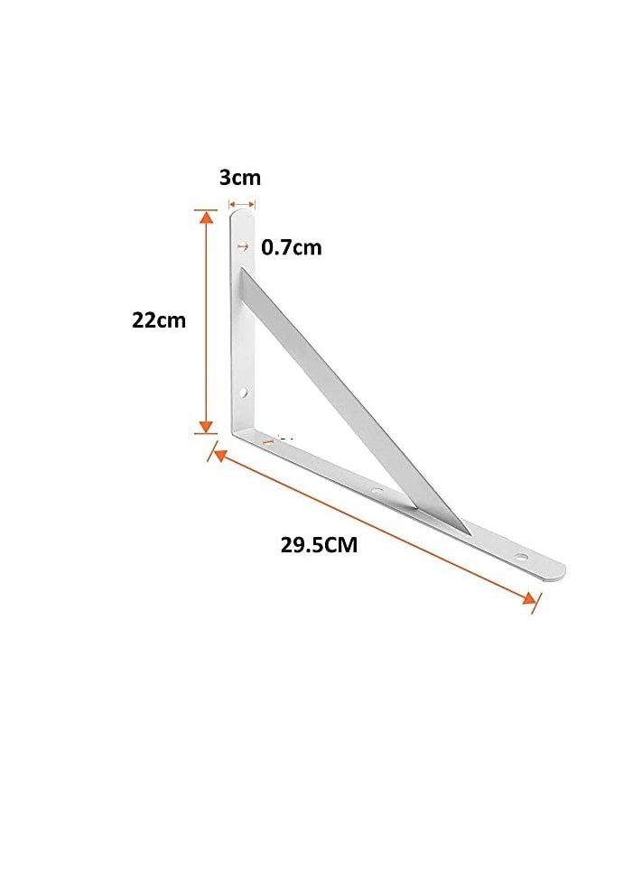 ROBUSTLINE Robustline Heavy Duty One Pair Shelf Brackets 9" x 12", Floating Shelves Tripod Triangle Shelf L Brackets, 90 Degree Angle Wall Mounted Shelf Supporter Bracket Frame  - Image 3