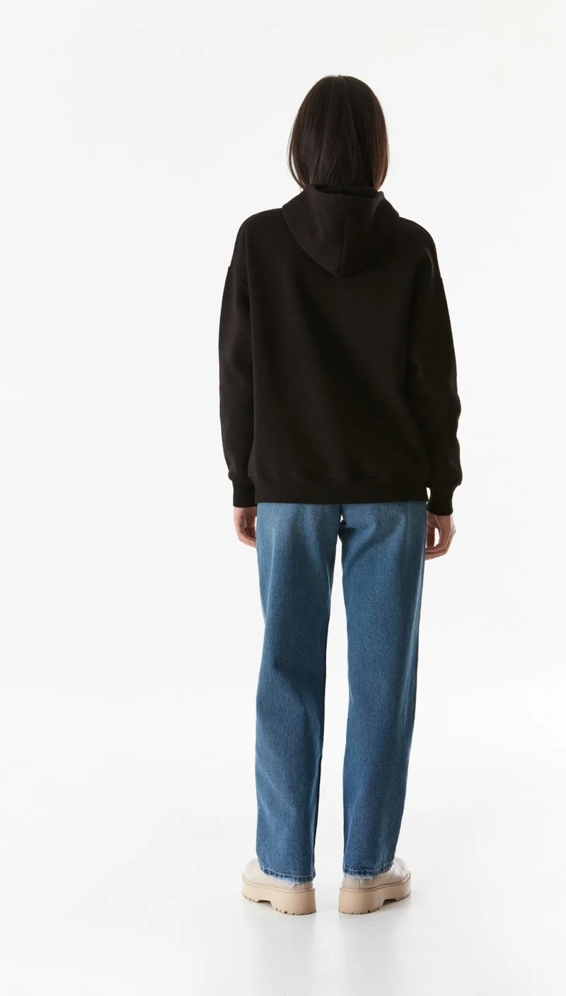 FullaModa Nyc Printed Kangaroo Pocket Hooded Sweatshirt