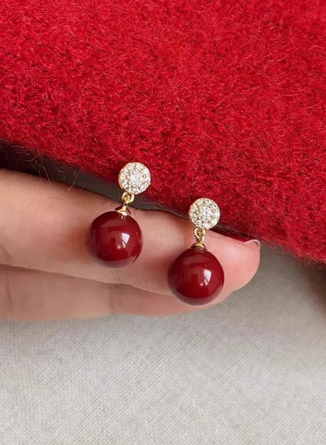 Faux Pearl Drop Earrings