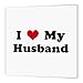 3DROSE 3dRose ht_16582_1 I Love My Husband Iron on Heat Transfer, 8 by 8", for White Material  - Image 2