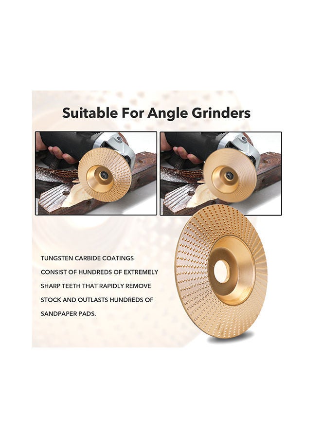NIBEMINENT Wood Grinding Wheel gold 15x4x14centimeter  - Image 2