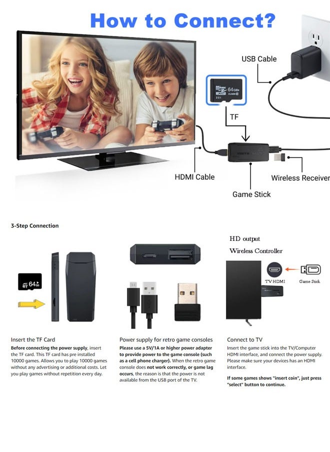 Mi VAZA - TV Game Set Top Box Home Game Console 8K HD Wireless Dual System PSP and 14 Simulator Game Box With 64GB 13000 Games - Image 1