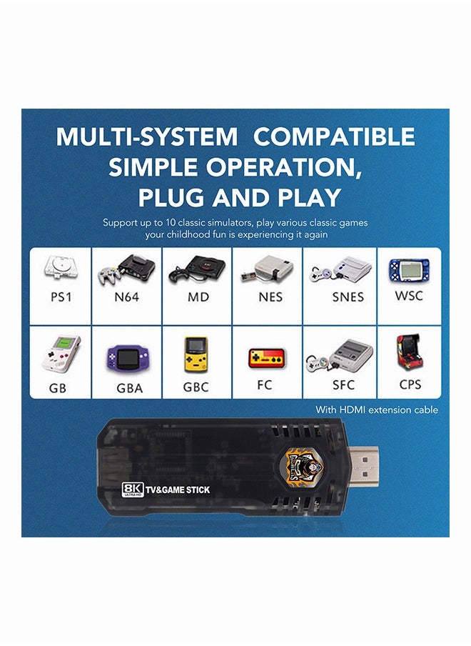 Mi VAZA - TV Game Set Top Box Home Game Console 8K HD Wireless Dual System PSP and 14 Simulator Game Box With 64GB 13000 Games - Image 1