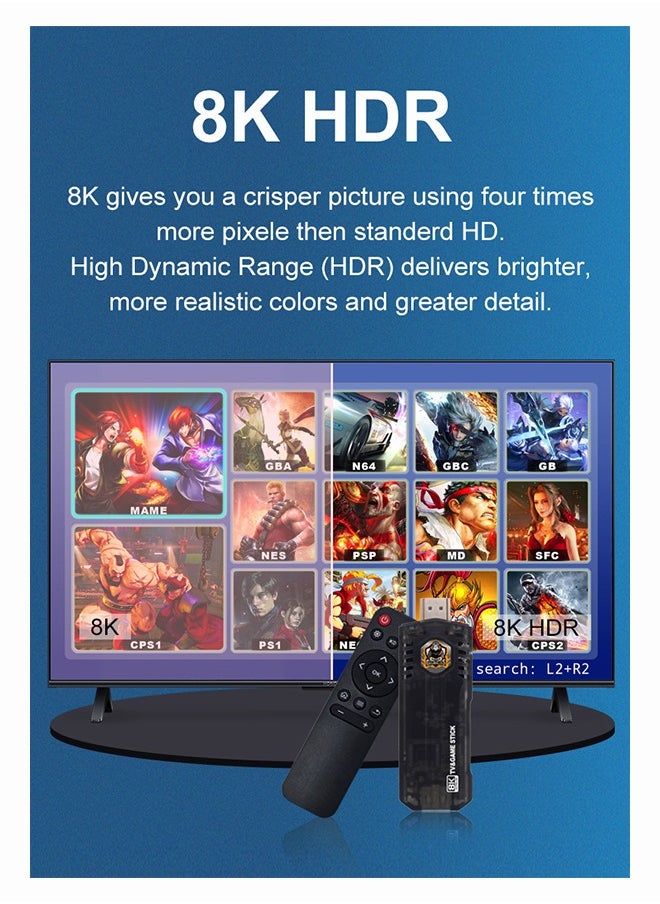 Mi VAZA - TV Game Set Top Box Home Game Console 8K HD Wireless Dual System PSP and 14 Simulator Game Box With 64GB 13000 Games - Image 1