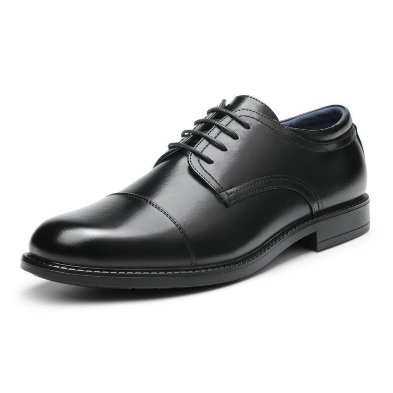 Bruno Marc Men's Dress Oxford Shoes Classic Lace Up Formal Cap Toe Shoes,Size 12,Black,DOWNING-01 - Image 1