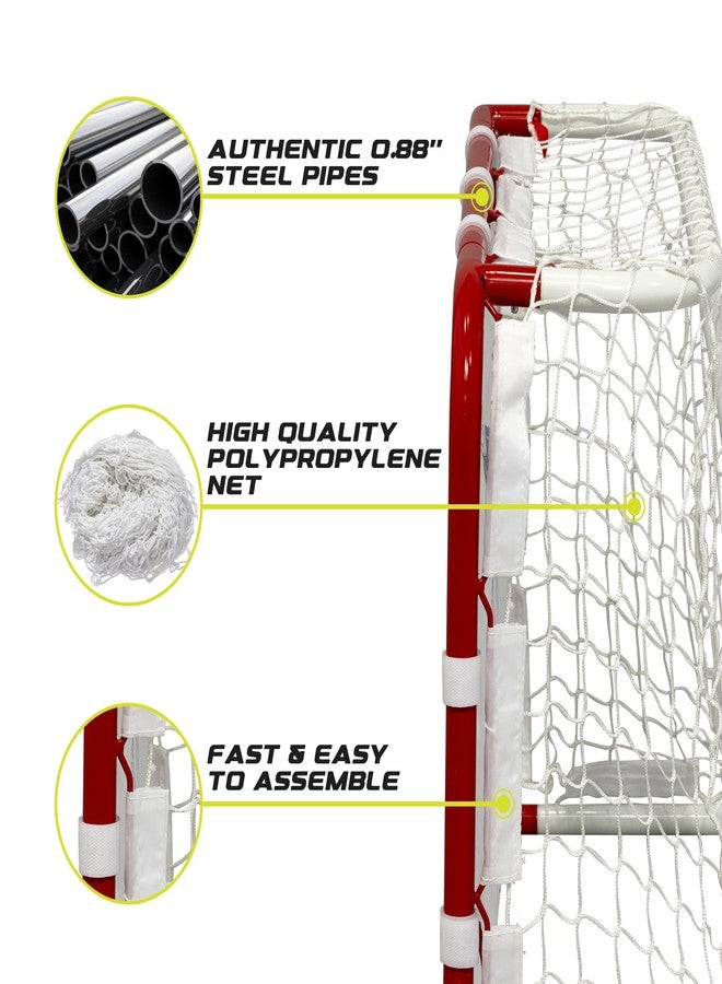 Winnwell Mini Hockey Goal Set - Indoor Hockey Training Equipment - Includes 2 Mini Sticks, 1 Ball, 1 Net Goal & Shooting Target - Image 3