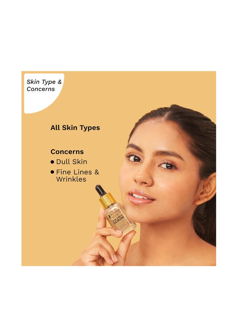 PILGRIM 24K Gold Face Serum With Niacinamide & Hyaluronic Acid Dewy Primer For Face Make Up For All Skin Types Korean Skin Care For Unisex 20ml - Image 4