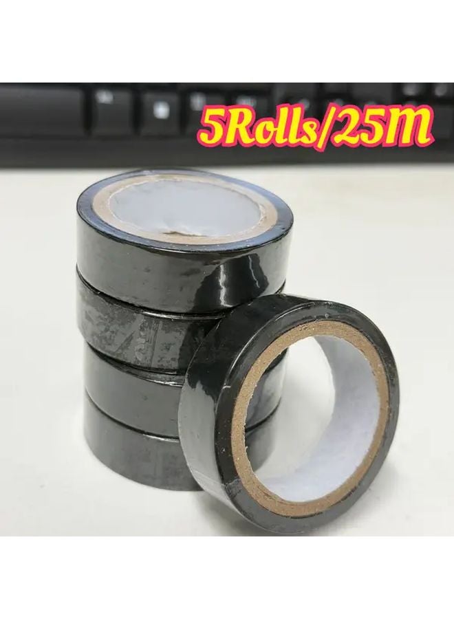 5 Rolls 984 25 Inch Heavy Duty Black Electrical Insulation Tape Heat Resistant 500C - Image 1