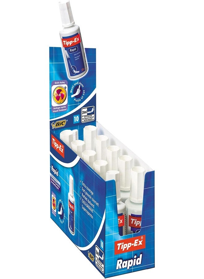 Tipp-Ex Rapid Correction Fluid Fast-drying with Foam Applicator 20ml White Ref 885992 [Pack 10] - Image 2