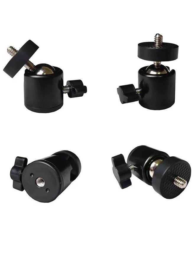 Universal 1/4" Swivel Mini Ball Head Screw Tripod Mount, 360 Degree Rotating Mount Base Adapter for DSLR Cameras Tripods Monopods Camcorder Light Stand - Image 3