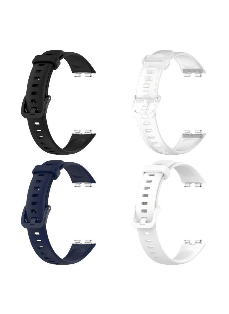HW 4Pcs Silicone Watchband For Huawei Band 8 Huawei Band 9 Strap SmartWatch WristbandBracelet Wriststrap Sport Replacement  - Image 1