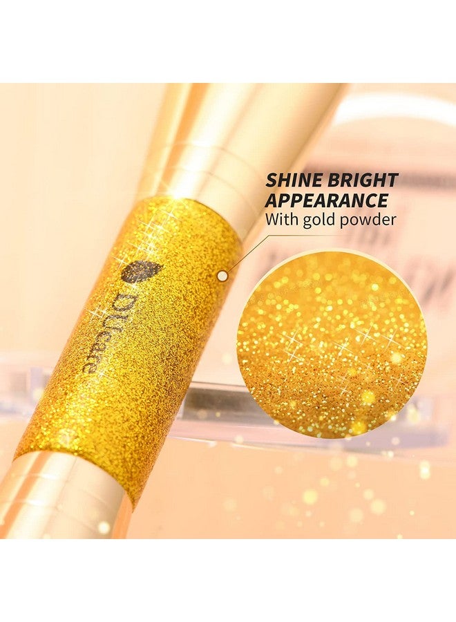 DUcare DUcare Foundation Brush Contour Bronzer Makeup Brush Double Ended Self Tanner Brush Sculpting Brush for Blending Liquid Powder Concealer Cream Cosmetics Blush Buffe - Image 2