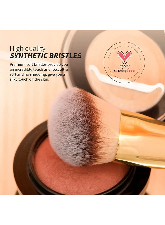 DUcare DUcare Foundation Brush Contour Bronzer Makeup Brush Double Ended Self Tanner Brush Sculpting Brush for Blending Liquid Powder Concealer Cream Cosmetics Blush Buffe - Image 4