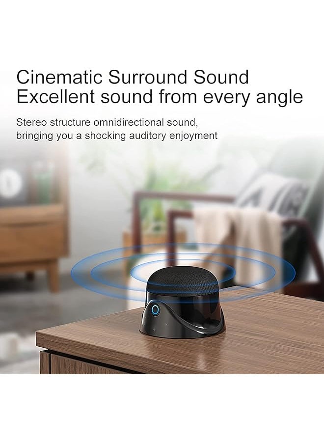erorex 1 Pcs Portable Magnetic Small Bluetooth Speaker 5W Stereo Sound Deep Bass 9H Playtime Tws Pairing Speaker For Home Outdoor Travel Golf Carts Support For Iphone 12 13 14  - Image 5