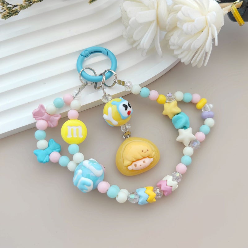 Creative Pop Hand-Painted Figurine Phone Chain Keyring Bag Charm Dimmo