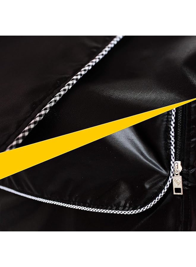 إيروريكس غطاء غسالة مناسب لمعظم الغسالات ذات التحميل الأمامي سعة 4.5 قدم مكعب مقاوم للماء من البوليستر الأسود 27X33X39 بوصة - Image 5