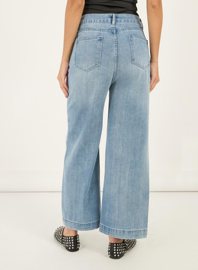 ستايلي جينز واسع بخصر مرتفع قابل للتمدد - Image 4