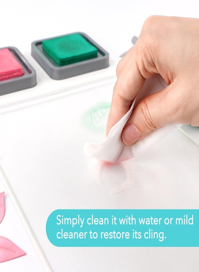 Briartw 6.5x8.5 Grip Mat with Printed Guides,Multi-Use Non-Slip Sticky Mats Fit in original-size Stamp Positioning Tool,Photopolymer Mat for Centering & Aligning Tape-free Stenciling Ink Blending - Image 5