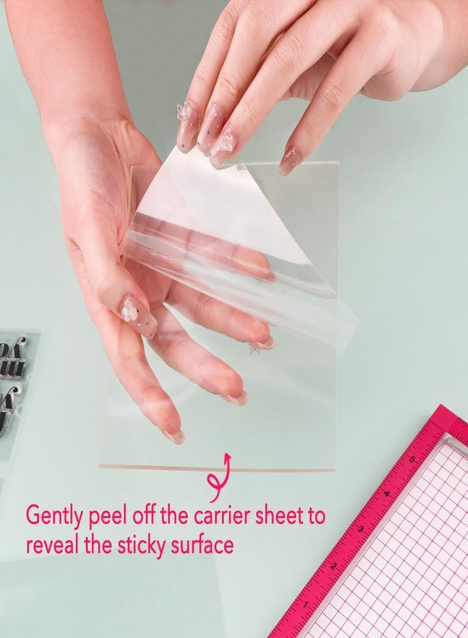 Briartw 6.5x8.5 Grip Mat with Printed Guides,Multi-Use Non-Slip Sticky Mats Fit in original-size Stamp Positioning Tool,Photopolymer Mat for Centering & Aligning Tape-free Stenciling Ink Blending - Image 4