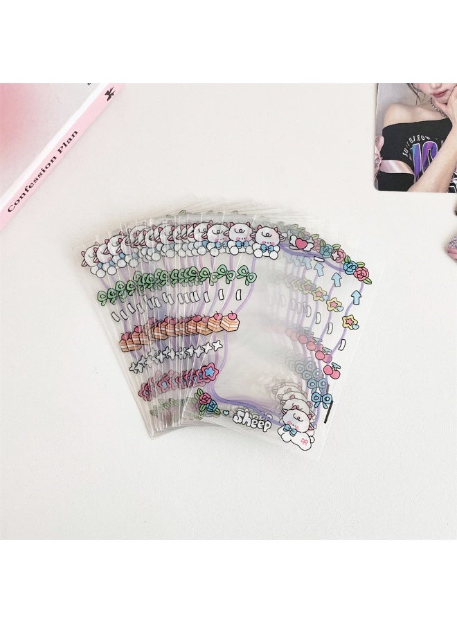 NIBEMINENT 20 Pcs/set Cute Girl Kpop Photo Card Holder Pendant Key Chain ID Badge Holder ID Card Holder Photo Card Protector for School ID Office ID Access Card for Women Girls - Image 1