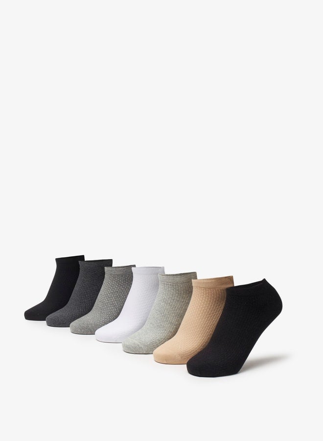 Celeste Solid Ankle Length Socks - Set of 7 - Image 1