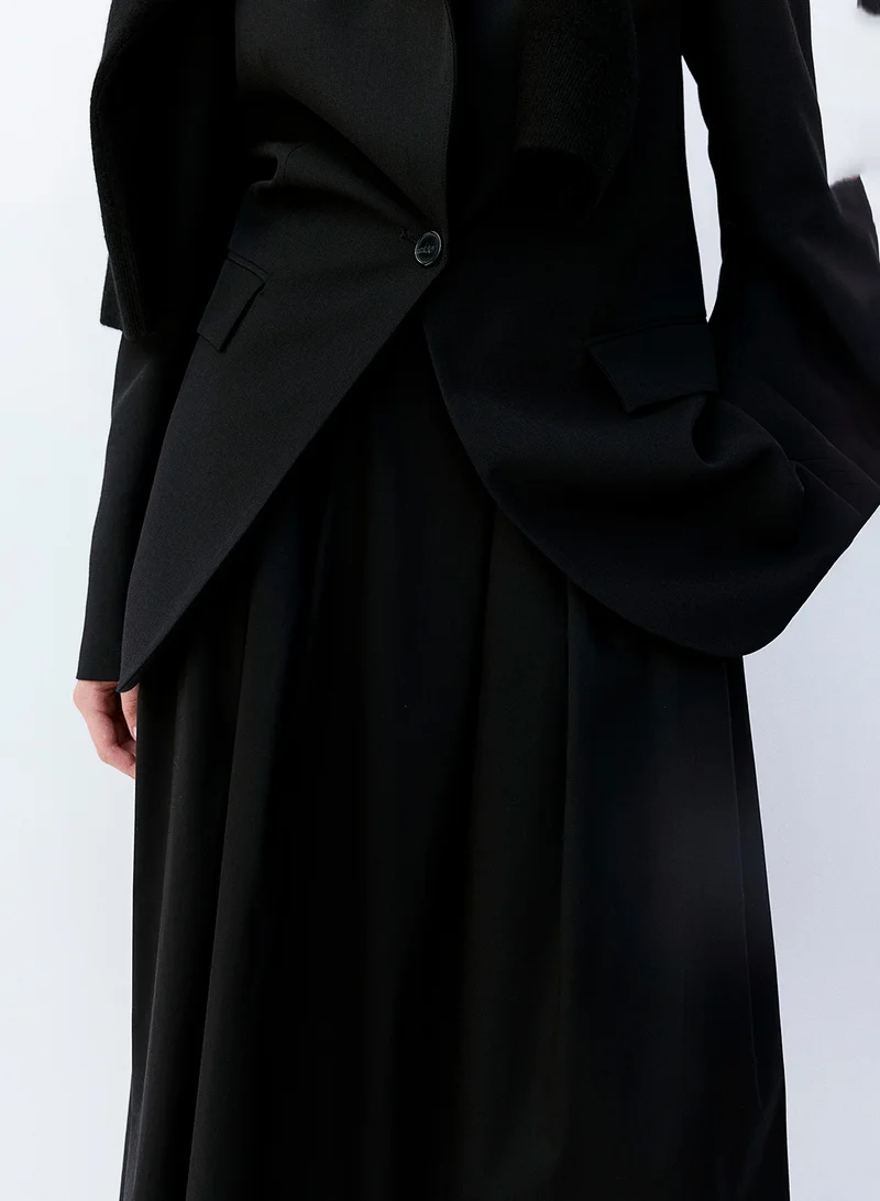 اتش اند ام Pleated Satin Skirt