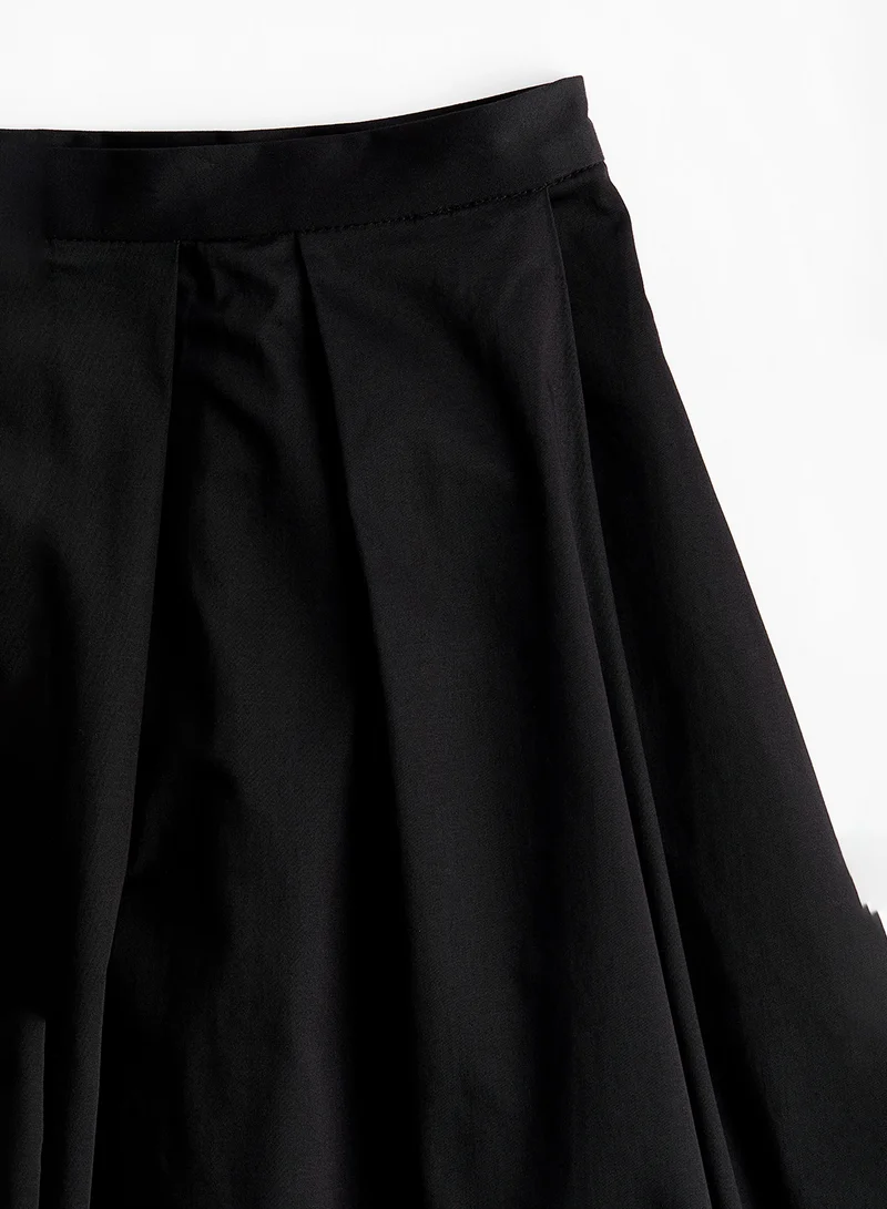 اتش اند ام Pleated Satin Skirt