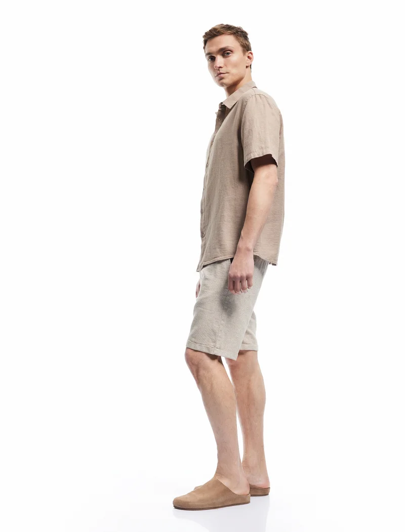 كوتون Linen Blend Shorts