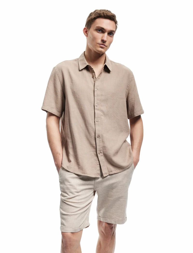كوتون Linen Blend Shorts