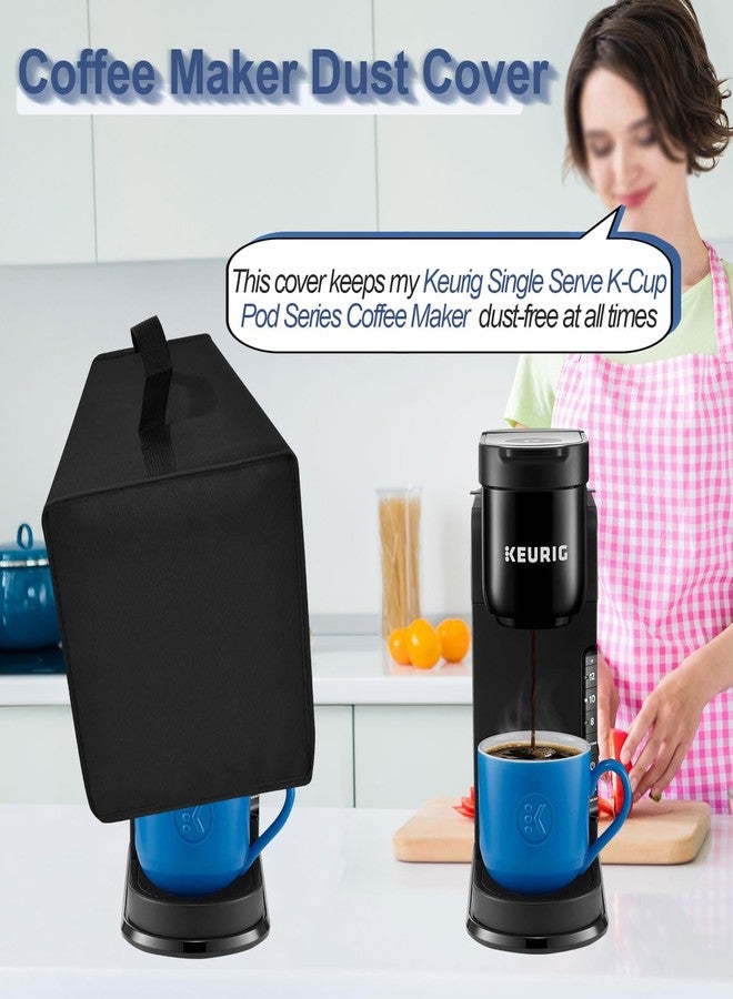 NUENSS-ROR غطاء واقٍ من الغبار من NUENSS-ROR لماكينة صنع القهوة Keurig ذات الكبسولات الفردية، غطاء متين مقاوم للماء لماكينة صنع القهوة Keurig K-Express وK-Mini وK-Iced ذات الكبسولات الفردية (أسود) - Image 2