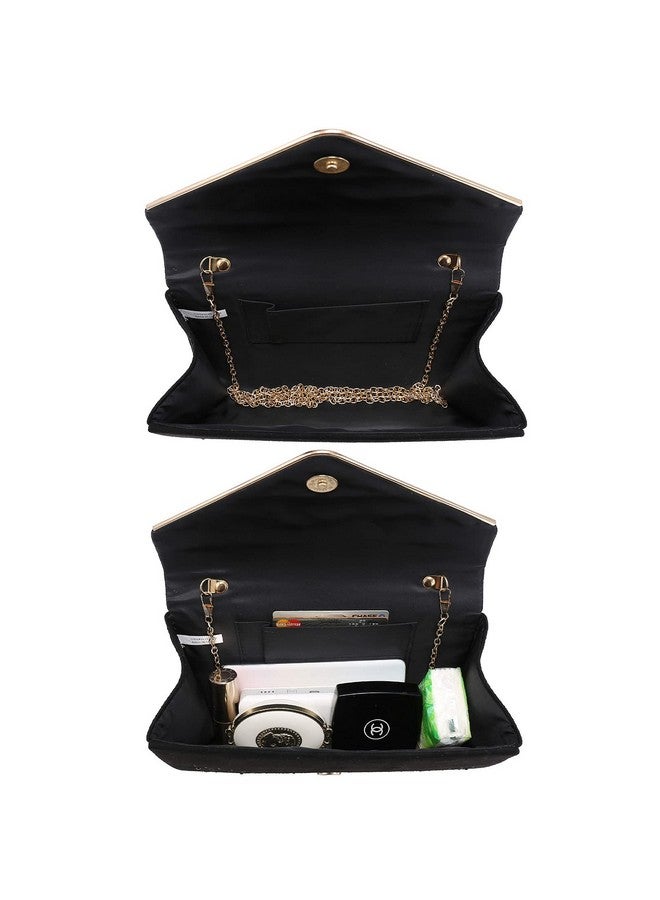 DASEIN Women Rhinestone Evening Bag Faux Suede Clutch Formal Party Sparkly Purses Cocktail Wedding Handbag (Green) - Image 5