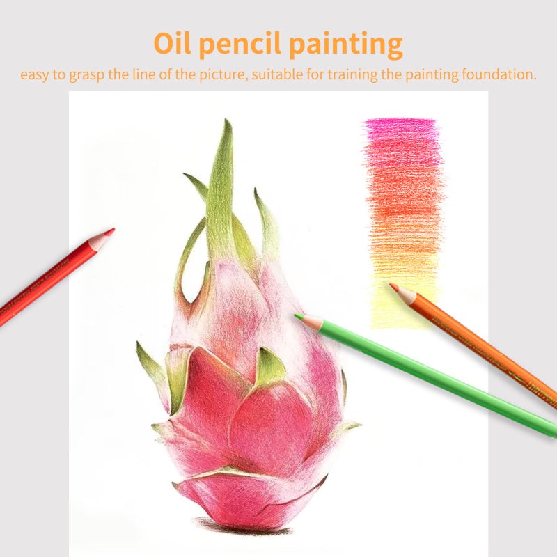 Colored Pencils: 72 Oil Color Pencils Pre-sharpened - Pure Bright Color Ergonomic Grip Colored Pencil Set for Artists Students Kids Office Workers Art Enthusiasts - Image 5