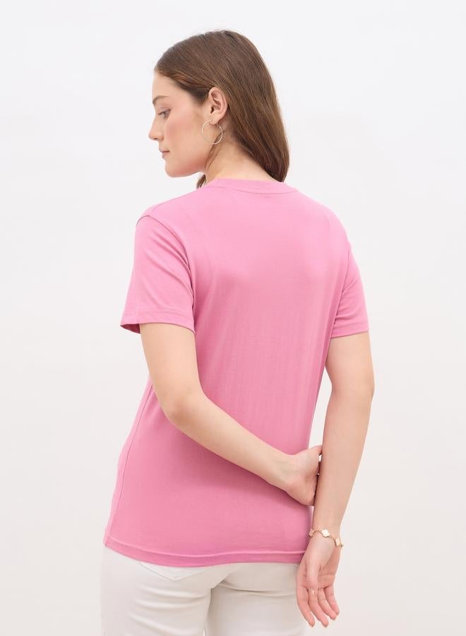 Styli Slogan Print Regular Fit T-Shirt - Image 5