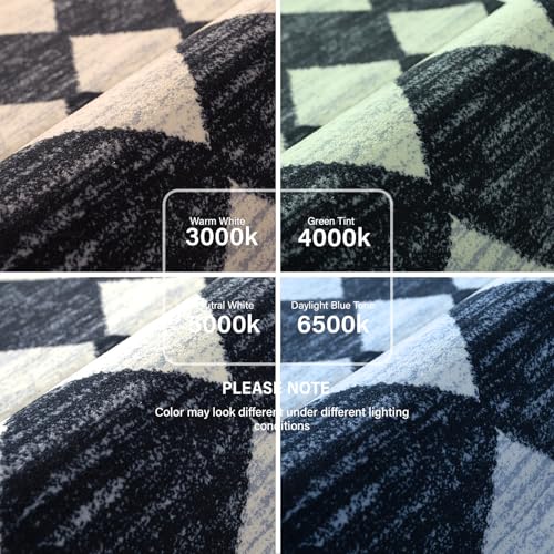 La Home Lahome Washable Black and White Kitchen Runner Rug, 2x5 Soft Non Slip Laundry Room Rug Bathroom Runner Rugs with Rubber Backing, Moroccan Trellis Kid Pet Friendly Carpet Runners for Entryway Bedside - Image 5