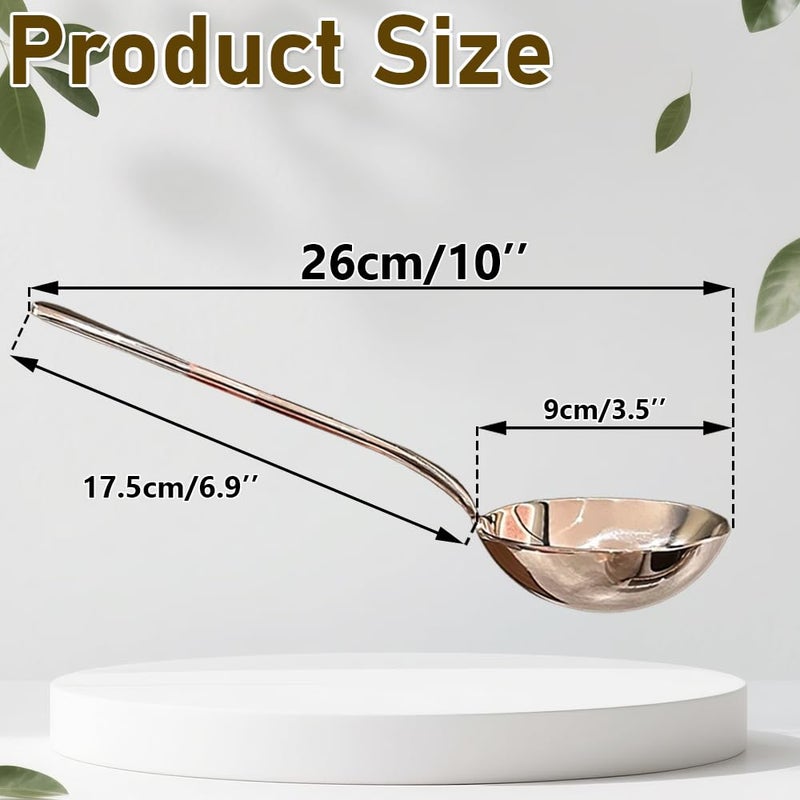 Txhlyx Thick Heavy ladle,18/10 Stainless Steel Scoop spoon for flour,soybeans,stews,and other liquid dishes 10 inch 1Pack - Image 3