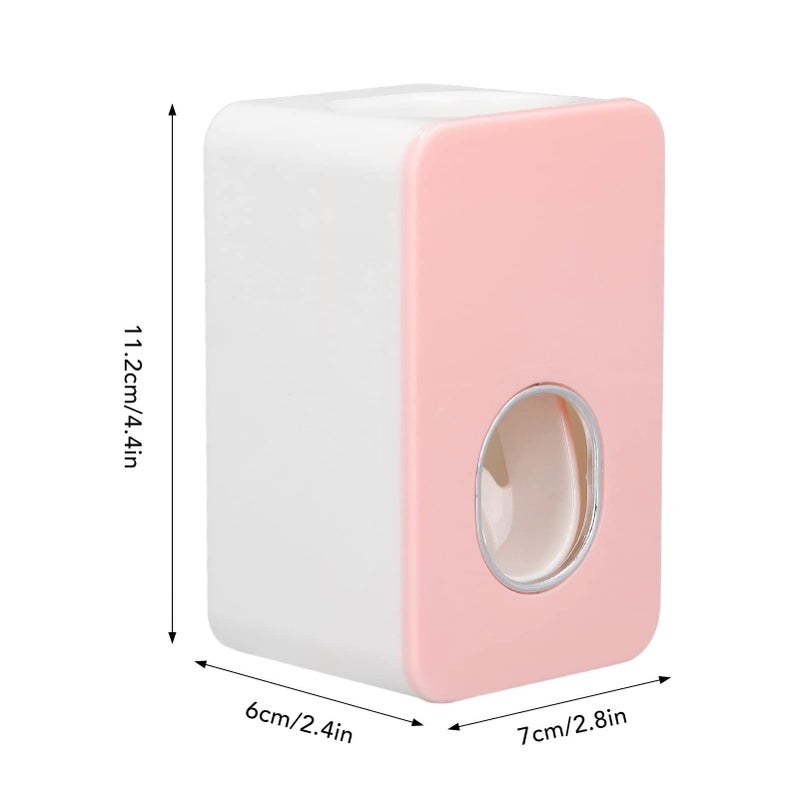 Automatic Toothpaste Dispenser Wall Mounted Easy Install For Bathroom Roseate Pink - Image 4