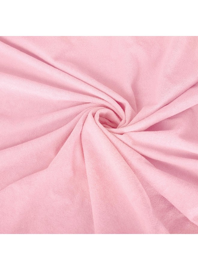 AVI AVI Terry Cotton Ultra Soft Waterproof Bed Mattress Protector Queen Size 78x60 inch | Breathable Washable Elastic Fitted Mattresses Cover for Queen Size Bed (6.5x5 feet, Pink - Fit On 2-10 Inch) - Image 5