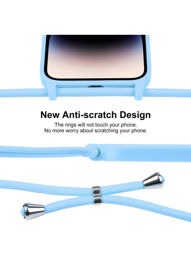 S-TOP Case For iPhone 16 Pro Crossbody Lanyard Liquid Silicone Case - Image 3