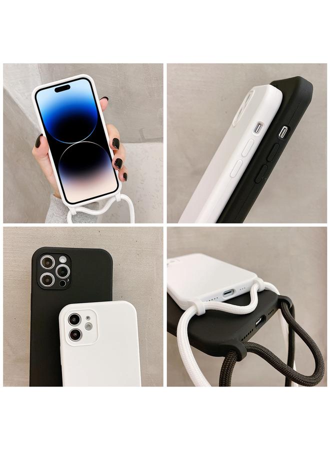 S-TOP Case For iPhone 16 Pro Crossbody Lanyard Liquid Silicone Case - Image 4