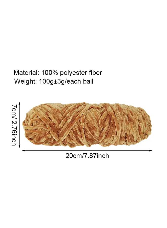 Color 12 Soft Chenille Yarn 3 Pack 100g For Knitting Crochet DIY Crafts - Image 2