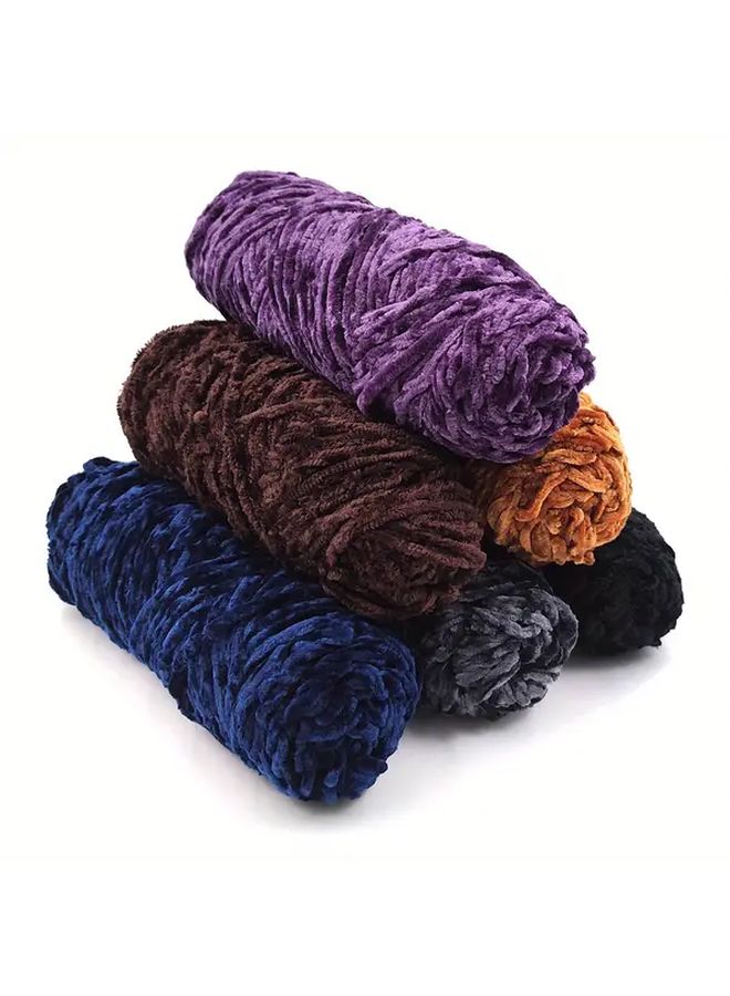 Color 12 Soft Chenille Yarn 3 Pack 100g For Knitting Crochet DIY Crafts - Image 4